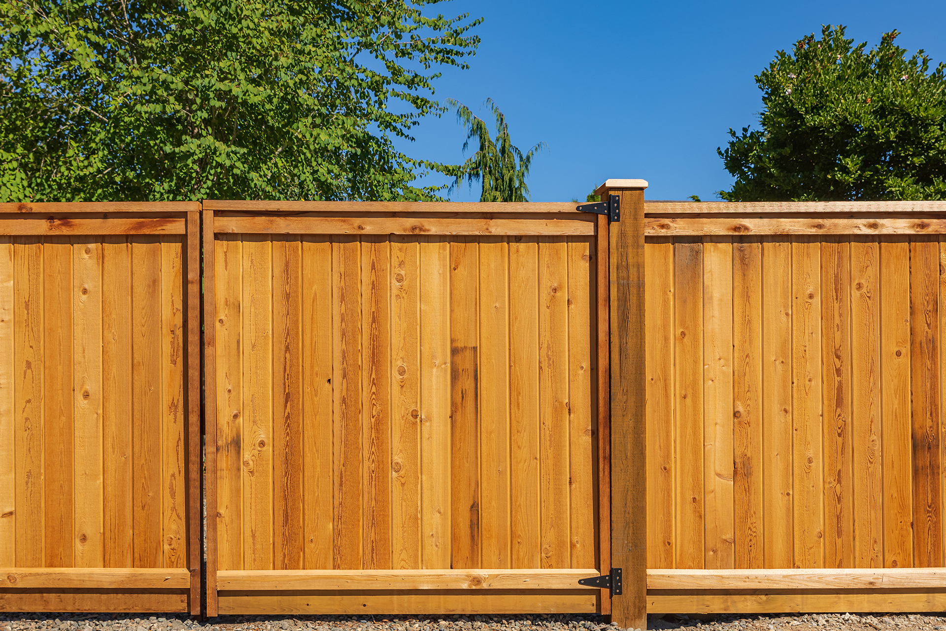 a solid type of garden fences